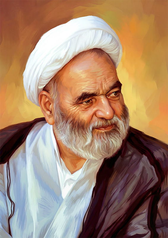 تصویرسازی چهره آیت الله حاج شیخ عزیزالله خوشوقت